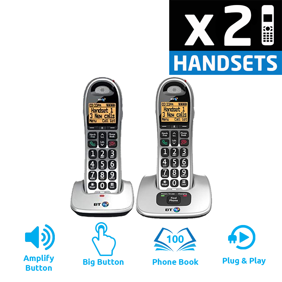 Bt 4000 Big Button Dect Cordless Phone Twin From 49 99 Pmc Telecom