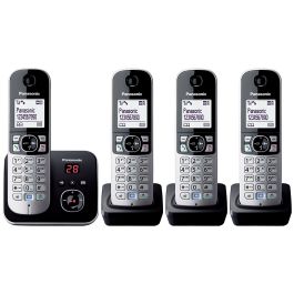 Panasonic KX-TG6824 DECT Cordless Phone With Answering Machine - Quad ...