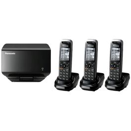 PANASONIC - Trio Cordless Phones with LCD Display, Black