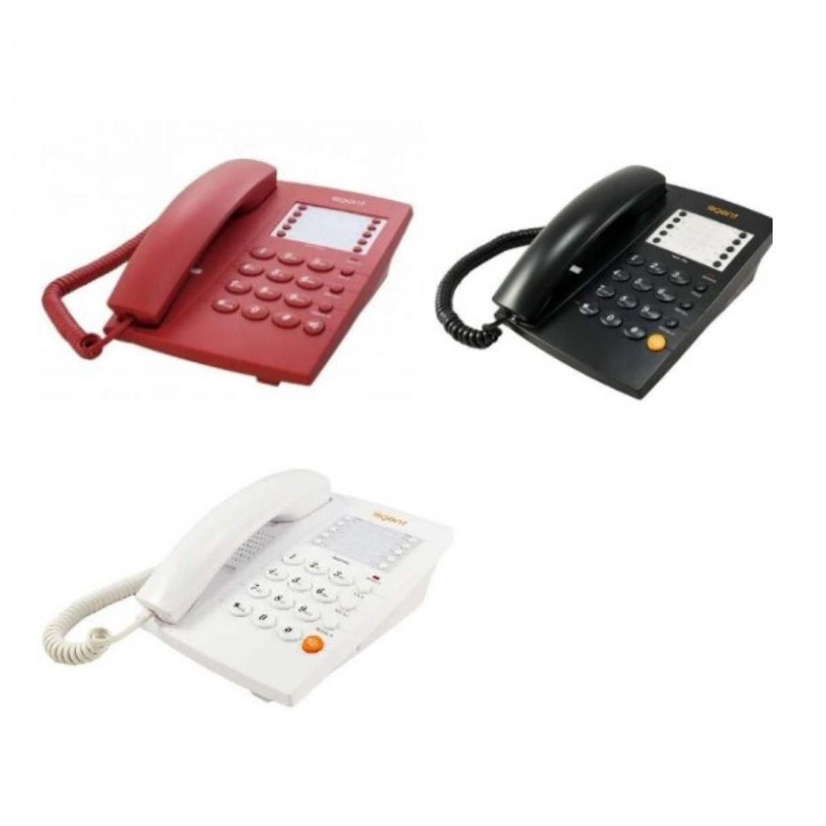 Agent 1000 Corded Telephone in Red, Black or White - PMC Telecom