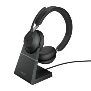 Jabra Evolve2 65 - Link380a - Stereo Headset with Charging Stand - Black - UC or MS