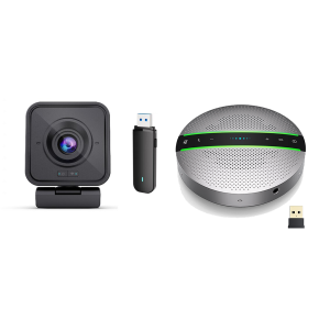 Project Telecom Marconi | Wireless HD 1080p Webcam | Video Conference | USB | PT-EB | Noise Cancelling USB | Bluetooth Speakerphone | Bundle Package