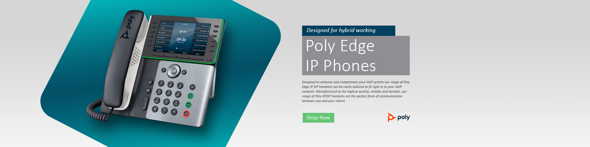 Poly Edge VoIP Phones in stock today - Including Poly Rove Cordless VoIP Phones and legacy Polycom VVX and Polycom CCX Series Models